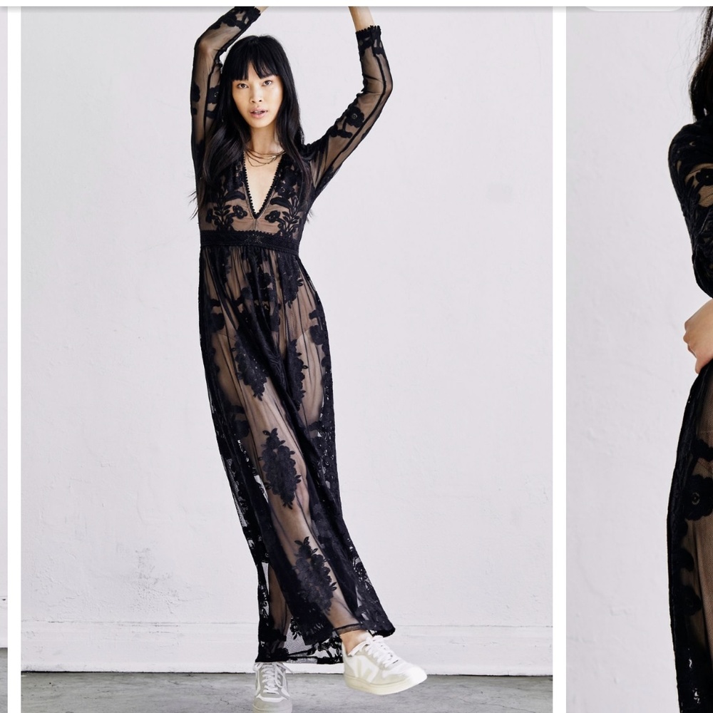 For Love and Lemons Temecula Dress black nwt